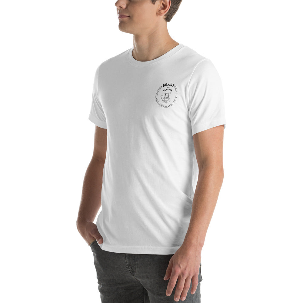 B&C Pig Logo Unisex Short Sleeve T-Shirt (White)