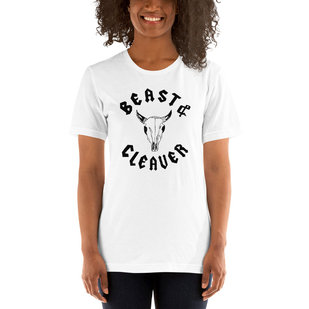 B&C Skull Logo Unisex Short Sleeve T-Shirt (White)
